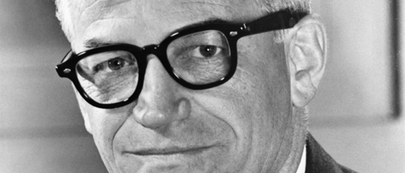 Black and white headshot of Barry Goldwater